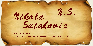 Nikola Šutaković vizit kartica